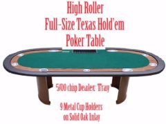 wood folding poker table